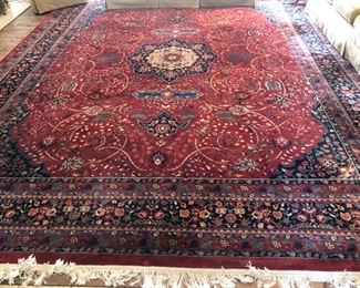 Fritz and La Rue, Kaimuri Indian Wool rug. Handmade woolen rug. Excellent condition, no pets, no fading. 12' x 15' (183" x 147").  $1,750  Delivery/ shipping available.