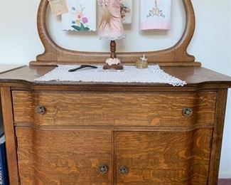SOLD  Antique Wash Stand 36x20x29 early 1900's. Wood is in excellent condition and we have the matching dresser too. See other pictures. $400 - Delivery for a fee