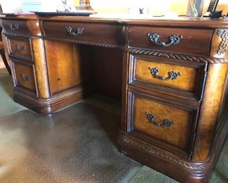 Solid large walnut desk, gloss wood top 72x25x30. Lockable file draw, computer storage. $700. Delivery available pls enquire. 