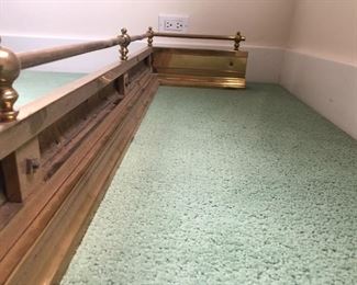 Victorian brass fireplace fender $300