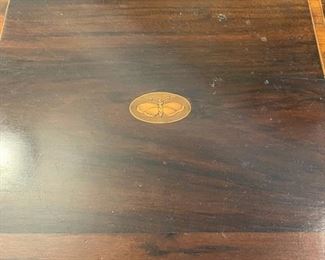 Antique Stand w/inlaid Butterfly