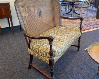 Cane Back Settee