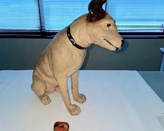 Vintage Papier Mache RCA "Nipper" w/Orig. Label
