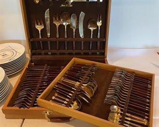 Thai Wood/Brass Flatware