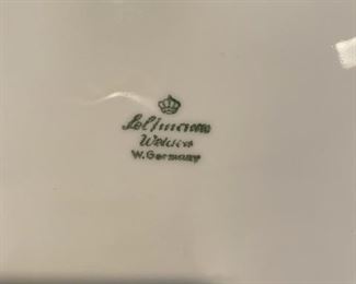 Seltmann Weiden blue & white horse & rider plates, 18