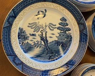 Double Phoenix Blue & White Plates