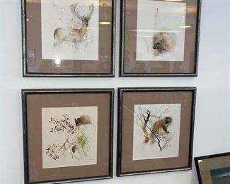 set of Four Watercolors
