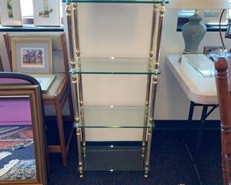 Brass & Glass Etagere