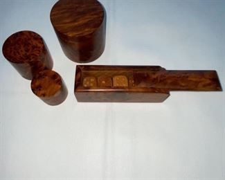Carved Wood Boxes - Dice