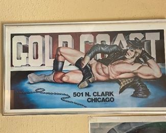 Chicago Gold Coast Bar Framed Poster Ad