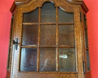 Antique one-door wall display cabinet
