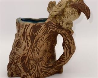 Jim Rumph Tree Stump & Raven Tankard Beer Mug Troll Inside