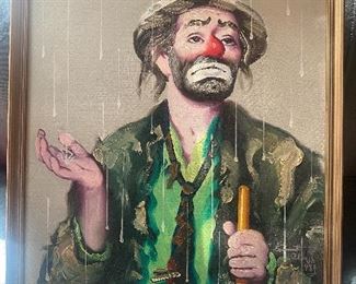 Emmett Kelly Rusty Rust Oil Painting Signed and numbered
