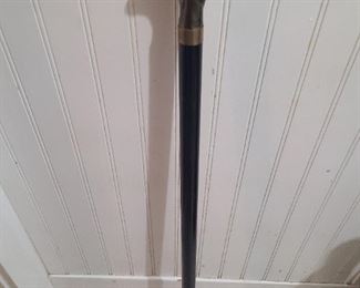 Bronze claw w/clear ball handle cane