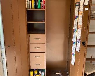 One Of Two Large Metal Storage Cabinets