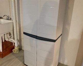 One Of Two Plastic Storage Cabinets