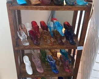 Collection of Fenton & Boyd Glass Shoes