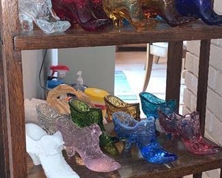 Collection of Fenton & Boyd Glass Shoes