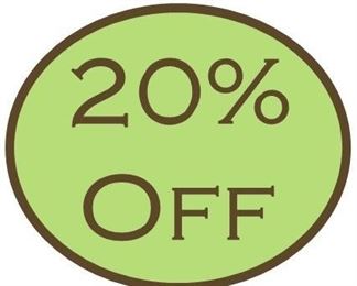20% Off All Goods - Saturday