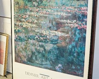 Large monet waterlillies poster Denver Museum
