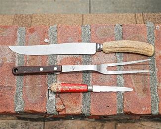 Vintage antler handle knife