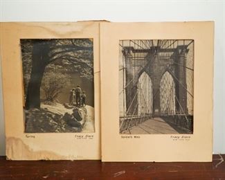 Tracey dier NYC photographs Black and White, Brooklyn Bridge 1950's