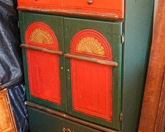 hand painted solid wood dresser