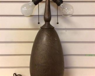 Handel Bronze lamp and shade