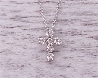 Beautiful Diamond Cross Necklace in 14k Gold
