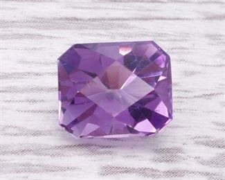 5.22 Carat Natural Brazilian Amethyst Gemstone; Loose
