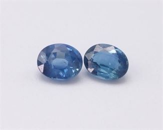 1.06 Carat Natural Ceylon Blue Sapphires; Loose
