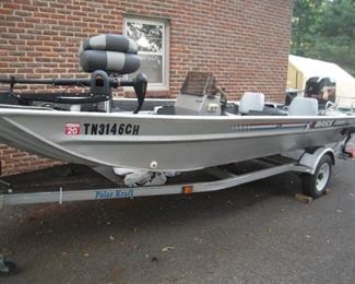 17 ft Bass America boat,50HP Mercury motor,trolling motor, Polar Kraft  trailer ready to fish