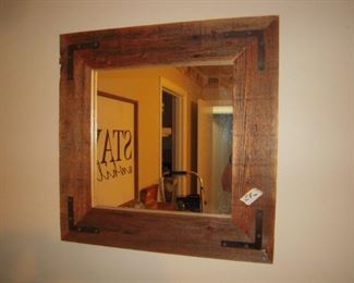 barnwood framed mirror