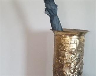  Antique Umbrella Holder/Stand - 1950’s Brass Holder - Cane Stand                                                                                           S-135