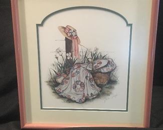 Limited Edition "Pink Ribbon" by Paula Vaughan. There is a COA. 