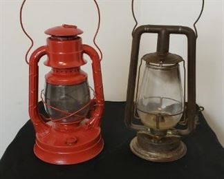Antique Camping Kerosene Lamps