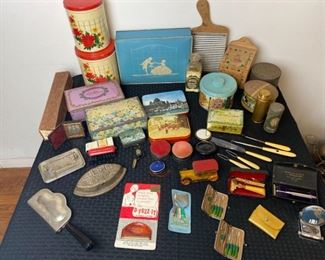 Vintage and Antique Tins and Much More