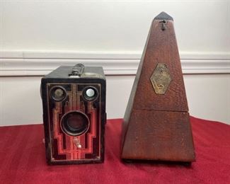 Vintage Camera and Metronome Lot