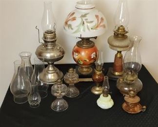 Vintage Eagle and Rayo Burner Oil Lamps