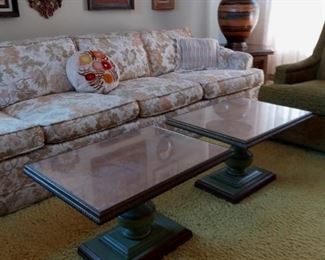 Great one piece sofa.  Two coffee tables may be purchased separately.  Artwork and table lamp may be purchased separately.  
