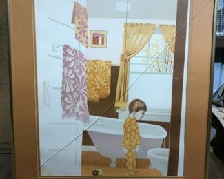 https://www.ebay.com/itm/114855432476 CF7015 B CHILD IN THE BATHROOM ORANGE WITH MATTE (24.5 X 30 5/16 IN) Buy-It-Now $29.99