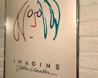 Framed Imagine Poster