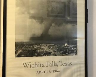 Framed poster of the 1964 Wichita Falls Tornado