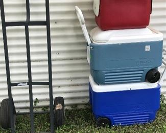 Dollie and ice chests