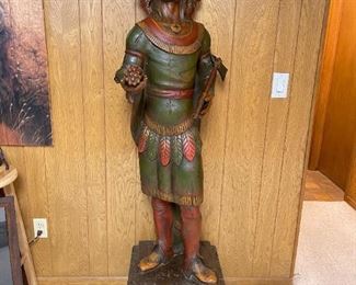 Vintage 6' Cigar/Tobacco Store Indian Chief Statue 