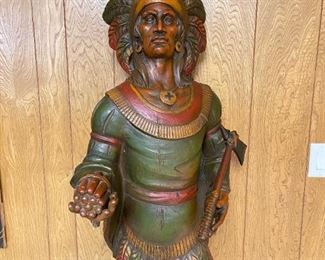 Vintage 6' Cigar/Tobacco Store Indian Chief Statue 