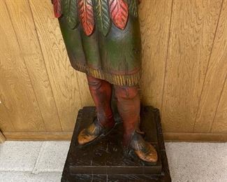 Vintage 6' Cigar/Tobacco Store Indian Chief Statue 