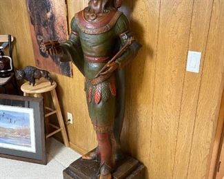 Vintage 6' Cigar/Tobacco Store Indian Chief Statue 
