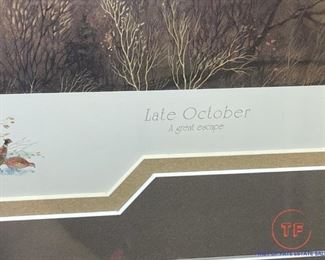 Signed Print "Late October" by GENE RONCKA