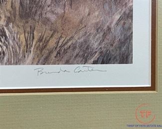 Signed Limited Edition Print "On The Edge - Ruffed Grouse" by BRENDA CARTER